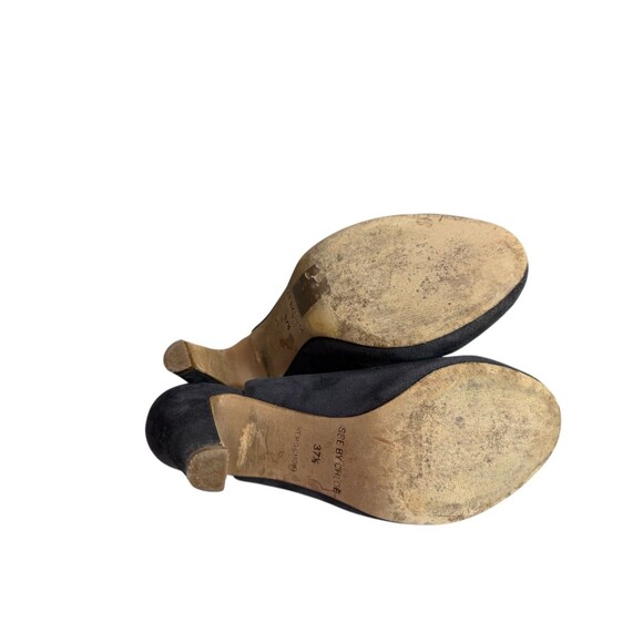 See by Chloe Dark Gray Suede Sabot Slingback Heels Booties $315 Sz EU 37.5, US 7 - Picture 6 of 9